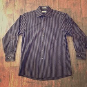 Micheal kors brown blue grey casual shirt